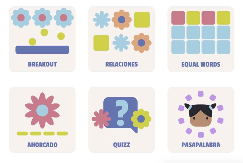 Iconos de los juegos on line de Juego por la Igualdad de la asociación Mundo Ético